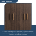 Ver mais imagens de Guarda Roupa Casal 4 Portas 2 Gavetas Primacy Marrom/Capuccino Wood