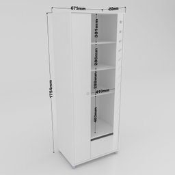 Armario Multiuso Lavanderia 2 Portas e 1 Gaveta Marilia - 6 Armario Multiuso Lavanderia 2 Portas e 1 Gaveta Marilia - 6