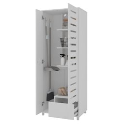 Armario Multiuso Lavanderia 2 Portas e 1 Gaveta Marilia - 3 Armario Multiuso Lavanderia 2 Portas e 1 Gaveta Marilia - 3