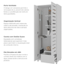Armario Multiuso Lavanderia 2 Portas e 1 Gaveta Marilia - 7