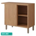 Ver imagem 2 de Balcão de Cozinha 100%mdf 92x52cm de Canto 1 Porta Eloise Mgm Móveis Freijó/titanium