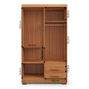 Ver imagem 4 de Guarda Roupa Casal 4 Portas 2 Gavetas Primacy Branco/Freijó Wood/Off-White