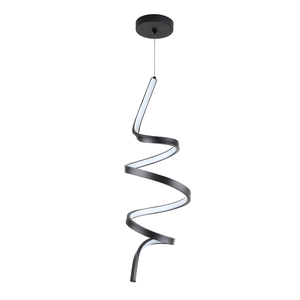Pendente Led Spin 3000K 18W Metal Preto SL Iluminação