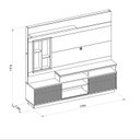 Ver imagem 3 de Estante para TV e Home Theater Ripado para TV até 60 Polegadas com LED MDF 200cmx181cm e Led Eldorado 2.0