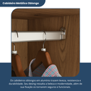 Ver imagem 5 de Guarda-Roupa Casal 3 Portas 2 Gavetas Primacy Marrom/Capuccino Wood