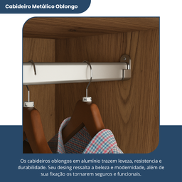 Guarda-roupa Casal 3 Portas 2 Gavetas Primacy - 5