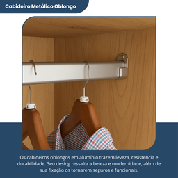 Guarda-roupa Casal 3 Portas 2 Gavetas Primacy - 5