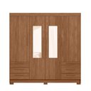 Ver imagem 1 de Guarda Roupa Roupeiro Casal com Espelhos 4 Portas 6 Gavetas Irati 4.6 Jatoba Santos Andirá
