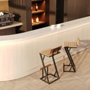 Ver imagem 4 de Conjunto 2 Banqueta Z Bistrô Alta 95cm - Madeira Maciça e Aço Carbono Design Industria - Madeiled