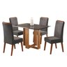 Mesa de Jantar Retangular Dinamarca com 4 Cadeiras Madeira Maciça Vegas  - 2