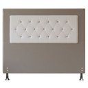 Ver imagem 1 de Cabeceira Queen 1,60m Havana Suede com Corino Branco - Pallazio - Bege