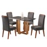 Mesa de Jantar Retangular Claire com 4 Cadeiras Madeira Maciça Vegas - 2