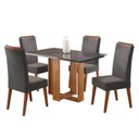 Ver imagem 2 de Mesa de Jantar Retangular Claire com 4 Cadeiras Madeira Maciça Vegas