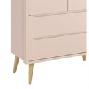 Ver imagem 3 de Guarda-roupa Retrô 2 Portas Théo New Rosa Fosco com Natural - Moveisaqui