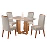 Mesa de Jantar Retangular Claire com 4 Cadeiras Madeira Maciça Vegas - 2