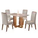 Ver imagem 2 de Mesa de Jantar Retangular Claire com 4 Cadeiras Madeira Maciça Vegas