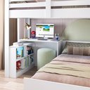 Ver imagem 4 de Beliche Star Office Infantil/Juvenil Multifuncional com Escrivaninha Casatema MadeiraOriginals Branc