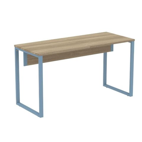 Mesa Escritório P25 Tub Pandin 150 Cm Largura X 70 Cm Profundidade Tampo Mdp Noce Pé Aço Tubular