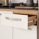 Ver imagem 6 de Cozinha Compacta Modulada 4 Peças 11 Portas 1 Gaveta Vidro Reflecta Fit Branco/Freijó/Off White Cristal