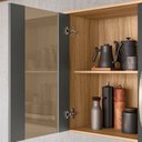 Ver imagem 6 de Cozinha Compacta Modulada 4 Peças 11 Portas 1 Gaveta Vidro Reflecta Fit Cinza/Freijo/Chumbo