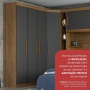 Ver imagem 7 de Guarda Roupa Modular 2 Portas 2 Gavetas Gênova Plus Marrom/Ipê Wood/Grafite