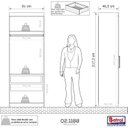 Ver imagem 3 de Guarda Roupa Modular 2 Portas 2 Gavetas Gênova Plus