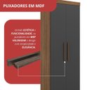 Ver imagem 5 de Guarda Roupa Modular 2 Portas 2 Gavetas Gênova Plus Marrom/Ipê Wood/Grafite