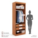 Ver imagem 7 de Guarda Roupa Modular 2 Portas 2 Gavetas Gênova Plus Branco/Freijó Wood/Off-White