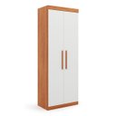 Ver imagem 3 de Guarda Roupa Modular 2 Portas 2 Gavetas Gênova Plus Branco/Freijó Wood/Off-White
