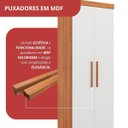 Ver imagem 6 de Guarda Roupa Modular 2 Portas 2 Gavetas Gênova Plus Branco/Freijó Wood/Off-White