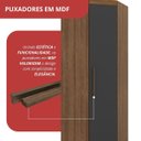 Ver imagem 7 de Guarda Roupa Modular Canto 1 Porta Gênova Plus Marrom/Ipê Wood/Grafite