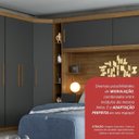 Ver imagem 6 de Guarda Roupa Modular Canto 1 Porta Gênova Plus Marrom/Ipê Wood/Grafite