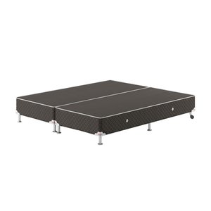 Base Box Bipartido King Spubio Incofal Marrom 198x198x35cm