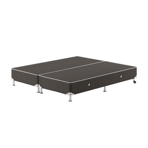 Base Box Bipartido King Spubio Incofal Marrom 198x198x35cm