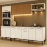 Cozinha Compacta 5 Peças Armário Ripado com Led e Torre Quente Veneza - 1