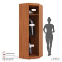 Ver imagem 6 de Guarda Roupa Casal Modular Canto 1 Porta Gênova Plus Branco/Freijó Wood/Off-White