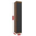 Ver imagem 3 de Guarda Roupa Casal Modular 1 Porta Gênova Plus Marrom/Ipê Wood/Grafite