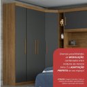 Ver imagem 5 de Guarda Roupa Casal Modular 1 Porta Gênova Plus Marrom/Ipê Wood/Grafite