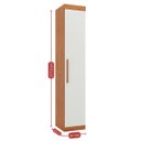 Ver imagem 4 de Guarda Roupa Casal Modular 1 Porta Gênova Plus Branco/Freijó Wood/Off-White