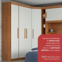 Ver imagem 7 de Guarda Roupa Casal Modular 1 Porta Gênova Plus Branco/Freijó Wood/Off-White