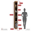 Ver imagem 3 de Nicho Modular 217,3x20,5cm Gênova Plus Marrom/Ipê Wood