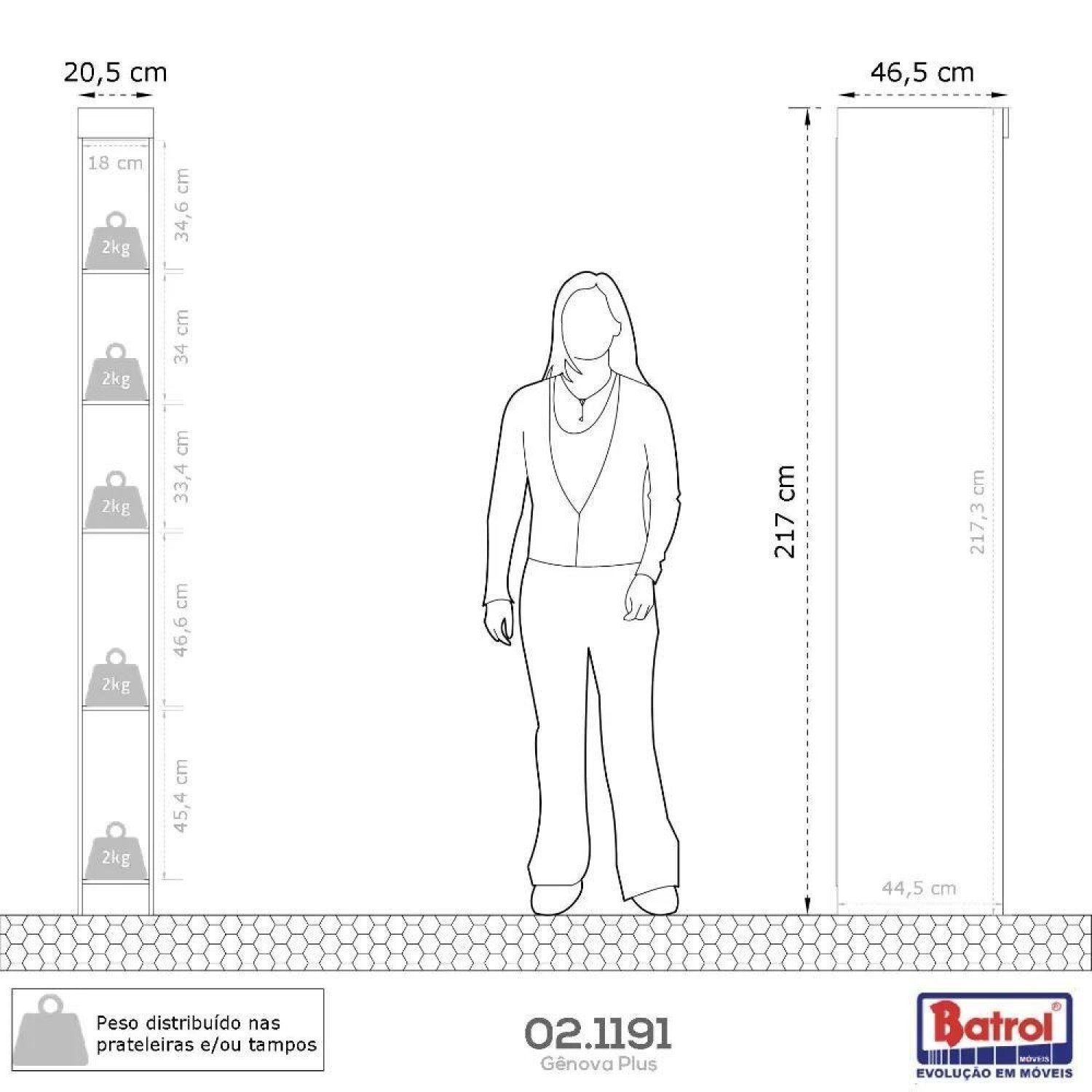 Nicho Modular 217,3x20,5cm Gênova Plus - 3