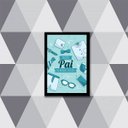Ver imagem 1 de Quadro Melhor Pai do Mundo Inteiro 33x24cm - com vidro:Madeira preta