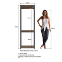 Ver imagem 5 de Closet Modulado 183cm com Cabideiro e 2 Gavetas MDP Preto/Montana - Prodecor