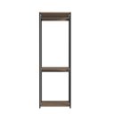 Ver imagem 2 de Closet Modulado Guarda Roupa Roupeiro Estante Quarto Solteiro Casal Cabideiro Preto Marrom Madeira
