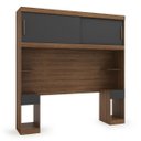 Ver imagem 2 de Guarda Roupa Casal Modular Ponte 2 Portas 2 Gavetas Gênova Plus Marrom/Ipê Wood/Grafite