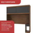 Ver imagem 7 de Guarda Roupa Casal Modular Ponte 2 Portas 2 Gavetas Gênova Plus Marrom/Ipê Wood/Grafite