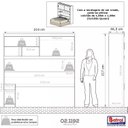 Ver imagem 6 de Guarda Roupa Casal Modular Ponte 2 Portas 2 Gavetas Gênova Plus