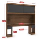 Ver imagem 3 de Guarda Roupa Casal Modular Ponte 2 Portas 2 Gavetas Gênova Plus