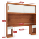 Ver imagem 4 de Guarda Roupa Casal Modular Ponte 2 Portas 2 Gavetas Gênova Plus Marrom/Freijó Wood/Off-White